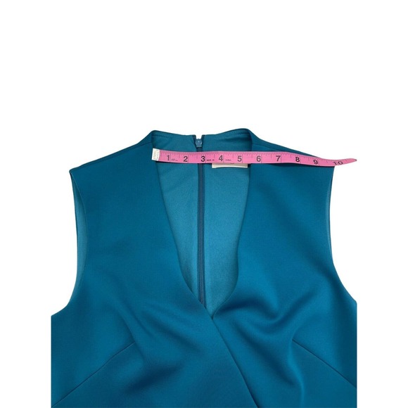 ELIZA J Womens In Peacock Ruffle Stretch Satin Gown Size 8 - Picture 8 of 10